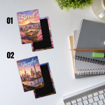 Fridge Magnet Kulkas Rectangle Tema Sunset City Size 54 x 78 cm